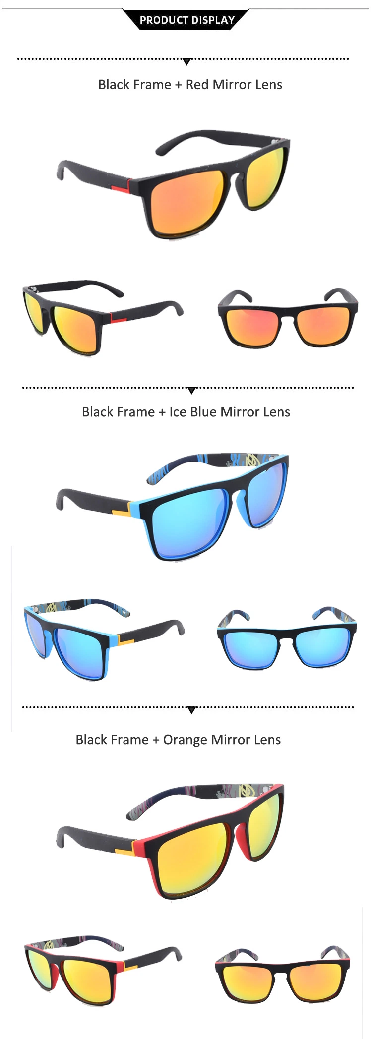 Promotion Customized High Quality Fashion Colorful Polarized Sports Sun Glasses Sunglasses