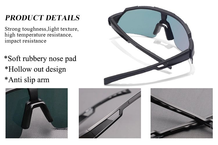 New Design Half Frame 100% UV Protection Mirror Lens Sports Eyewear