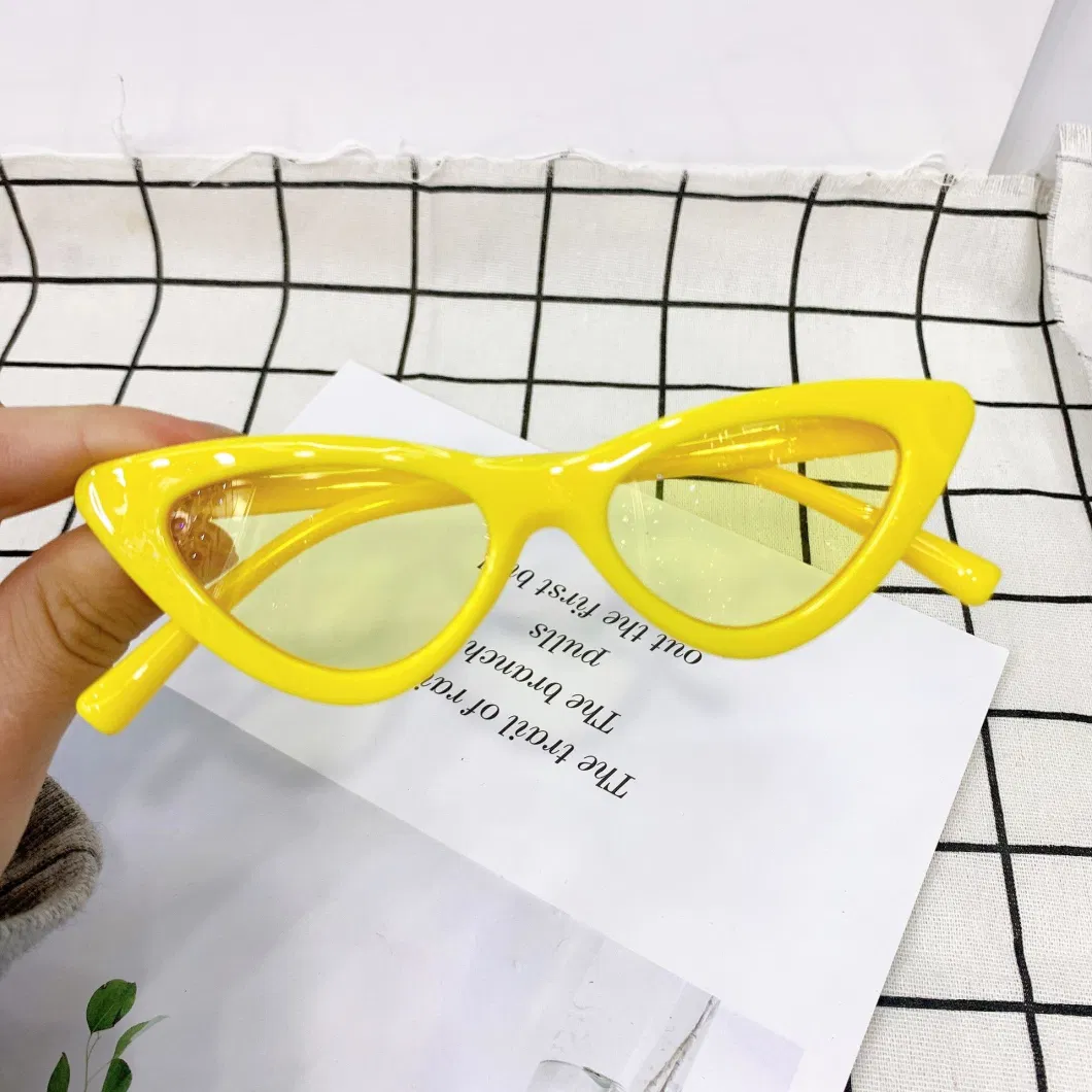 New Fashion Small Frame Cat Eye Kids Baby Girls Plastic Cute Sunglasses