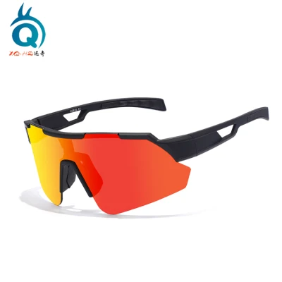 새로운 디자인 하프 프레임 100% 자외선 차단 미러 렌즈 스포츠 안경